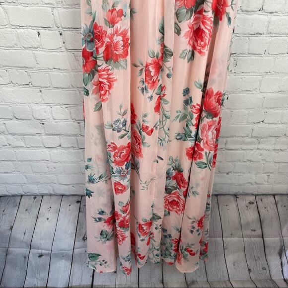 LULUS Garden Meandering Blush Floral Print Maxi Dress Size Small - Picture 6 of 9